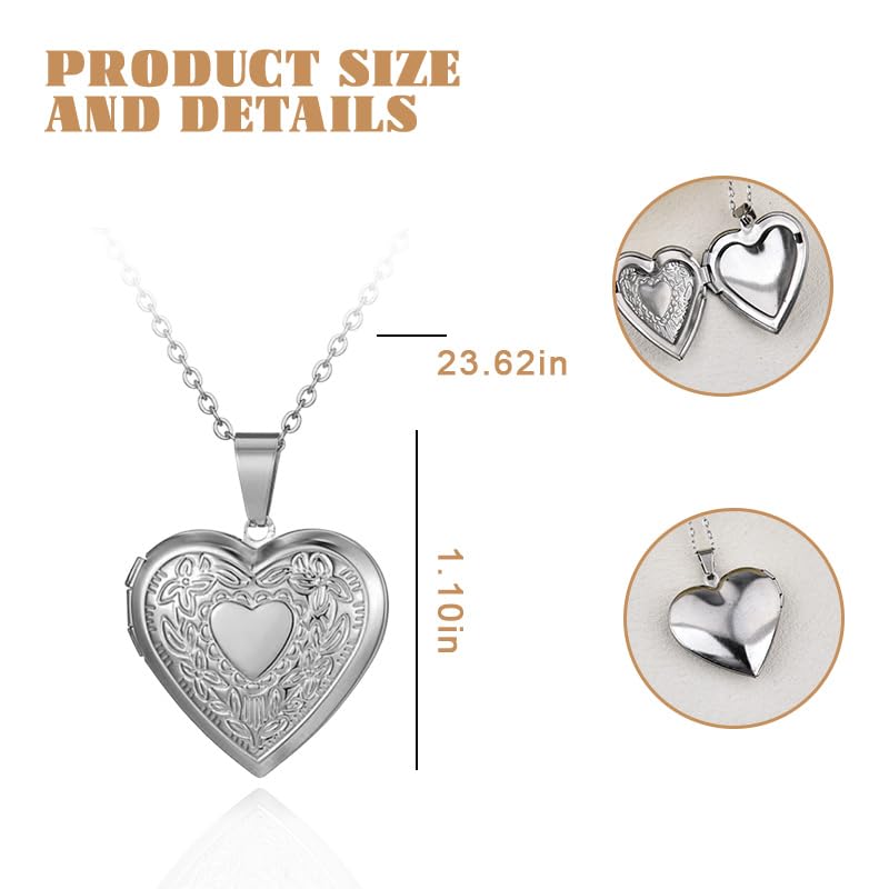 Custom Photo Locket Necklace for Women Mother Aunt Birthday Gifts from Niece Daughter Memory Memorial Gifts for Loss of Loved One Mother Daughter Locket Necklaces for Women