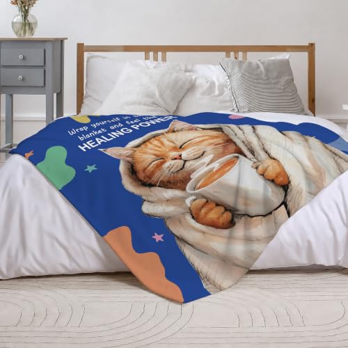 Get Well Gifts for Women Men, Inspirational Throw Blanket Healing Blanket - color: Healing Power