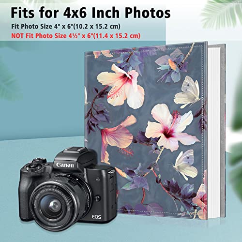 Fintie Photo Album 4x6 Photos - 600 Pockets Large Capacity Albums Book | Vegan Leather Cover, 4X6 Picture Keepsakes, Family/Wedding/Travel Memory Book, Baby/Kids/Boys/Girls Gift, Blooming Hibiscus - color: Blooming Hibiscus