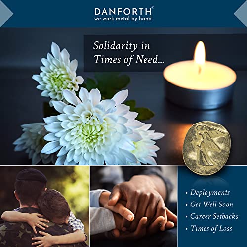 DANFORTH Gold Plated Pocket Angel Token Bag of 6, Lead-Free Pewter Coins | Guardian Angel Pocket Charms, Keepsake Coins for Encouragement, Remembrance & Spiritual Gifts | Made in USA - color: Gold Plated Angel Coins Bag of 6