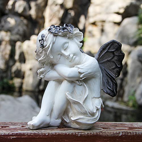 Solar Angel Statue Garden Decor,Garden Statues for Patio Yard Porch Lawn