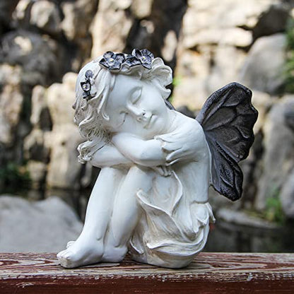 Solar Angel Statue Garden Decor,Garden Statues for Patio Yard Porch Lawn