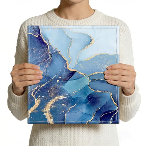 Fintie Photo Album 4x6 Photos - 600 Pockets Large Capacity Albums Book | Vegan Leather Cover, 4X6 Picture Keepsakes, Family/Wedding/Travel Memory Book, Baby/Kids/Boys/Girls Gift, Ocean Marble - color: Ocean Marble