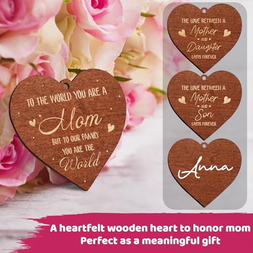 vinatimes Walnut Rotating Picture Frame for Mom Floating Frame 4x6 Photo Double-Side Mama Nana Step Mother-in-law Christmas Birthday Gifts Mother's Day Family Frame Tabletop Display HU-KX-MOM-WAL-A8 - color: 4. Mom - Walnut, size: 9"x8.2"