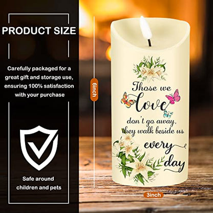 Gerrii Flameless Cardinal Memorial Sympathy Candle LED Battery,Elegant Style - style: Elegant Style