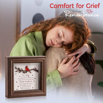 Cardinal Shadow Box Memorial Frame Sympathy Gift for Loss of Loved One - color: Cardinal - A Limb Has Fallen
