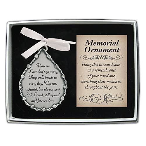 Cathedral Art (Abbey & CA Gift Tear-Shaped Memorial Ornament, One Size, Silver,Christmas - style: Tear