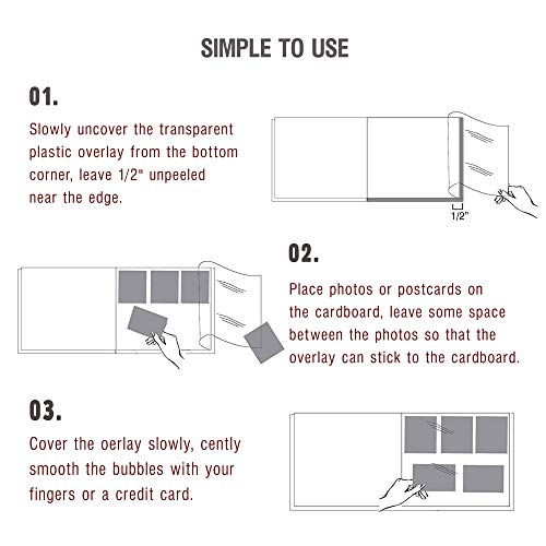 Holoary Self Adhesive Page Photo Album with Metallic Pen Magnetic Self-Stick Scrapbook for 3x5 4x6 5x7 6x8 8x10 Hand Made DIY 40 pages Albums, Printed Kraft Paper Cover Old Map Adventure Memory Book - color: World Map