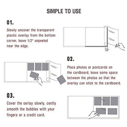 Holoary Self Adhesive Page Photo Album with Metallic Pen Magnetic Self-Stick Scrapbook for 3x5 4x6 5x7 6x8 8x10 Hand Made DIY 40 pages Albums, Printed Kraft Paper Cover Old Map Adventure Memory Book - color: World Map