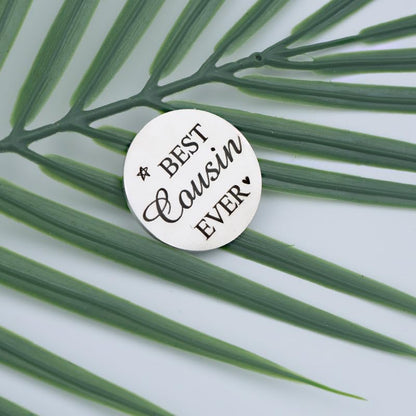 Pocket Hug Token for Women Mom Friend Birthday gifts for Her Him Long Distance Gifts for Men Dad Son Inspirational Keychain - color: Best Cousin Ever