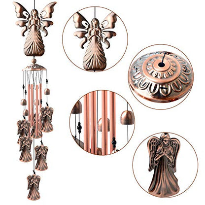 Angel Gifts for Grandma, Mother Wind Chimes,Birthday Gift for mom/Husband/Wife/Women/Aunt/Daughte/Friend/Niece/Sister/Teacher,Gardening Gifts,Memorial Windchime Outside,Yard Decor