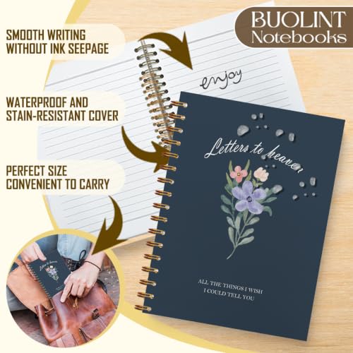 Letters to Heaven Memorial Journal Gift 5.5x8.3in(Blue) - color: Bule