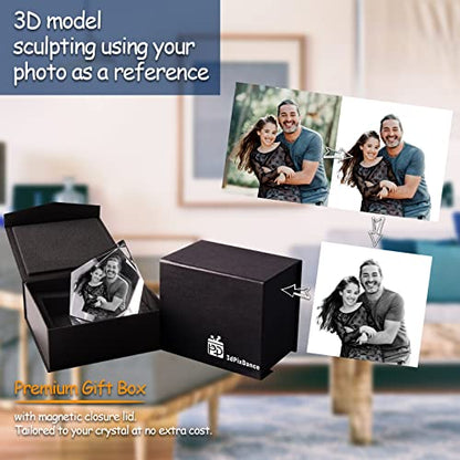 3D Crystal Photo, Personalized Gift, Customized Gifts for Wife, Women, Him, Her, Dad and Mom. Custom Picture Gifts for Mother's Day, Father’s Day, Birthday, Wedding & Anniversary.( (Large, Portrait) - size: Large Portrait