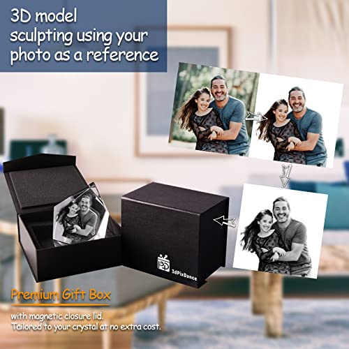 3D Crystal Photo, Personalized Gift for Mother's Day, Father's Day, Customized Gifts for Wife, Women, Him, Her, Dad and Mom. Custom Picture Gifts for Birthday, Wedding & Anniversary.(Small Landscape) - size: Small Landscape
