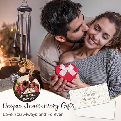Anniversary Wind Chimes Gifts for Men Women, Happy Anniversary Decorations, 25" Wind Chimes Romantic Gift for Couple, Parents, Wife, Husband, Friends (Mr & Mrs - size: Mr & Mrs Anniversary Gift