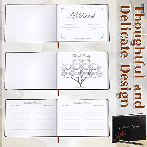 Yingzhao Memorial Funeral Guest Book with Pen 144 Pages Cardinal Funeral Guest Sign in Book for Memorial Service Celebration of Life Party Supplies in Loving Memory(Celebration of Life) - style: Celebration of Life