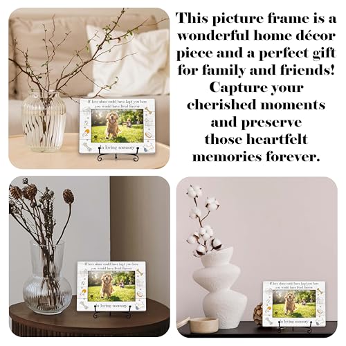 YSTEP Dog Memorial Picture Frame, Pet Loss Gift, Memorial Sympathy & Bereavement Gifts for Loss of Dogs, Pet Memorial Frame, Dog Wooden Photo Frames 4x6 In -G01 - style: Style 1