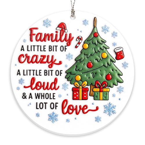 Family Christmas Ornaments 2026 -F Amily Christmas Ornaments 2026 - Beautiful Decoration Ornaments for Christmas Tree - Christmas Decoration for Home and Tree - color: Family