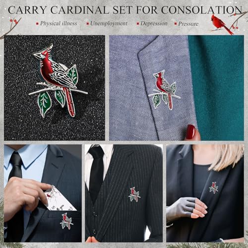 Geosar 150 Pcs Cardinal Pins Bulk Funeral Favors for Gifts, Fashion - style: Fashion