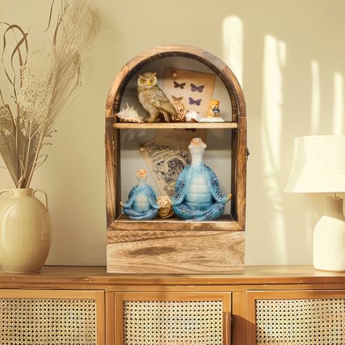 10 x16 Shadow Box Frame, Sturdy Rustic Memory Display Case with Linen Back and Drawer, Picture Frame Wedding Bouquet Memorabilia Medals Photos - size: 10*16 Inch