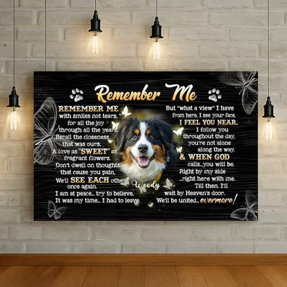 KiKiLuna Personalized Dog Memorial Canvas Wall Art - color: Design 8