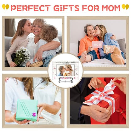 DETIHO Mom Picture Frame, 4"x6" Mothers Day Photo Gifts，Mom Wooden Picture - style: mother & daughter