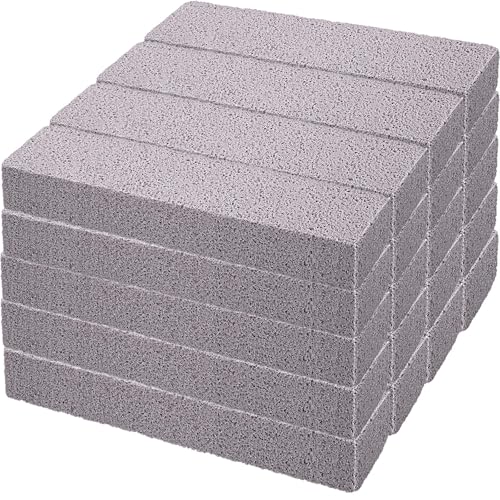 Chinco 20 Packs Pumice Stone for Cleaning, Scouring Pad Stain Grime | Non-scratch Pumice Sticks Remove Hard Water Rings, For Kitchen Oven Bathroom Toilet Pool House Cleaning Supply