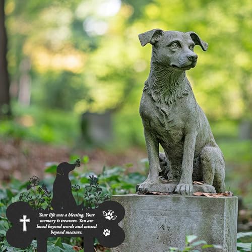 Dog Memorial Grave Stakes - Loss of Pets Cemetery Markers - style: Dog