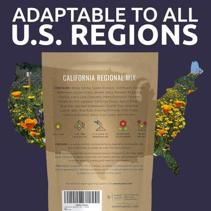 California Natives Mix - Bulk 1 Pound Bag - Over 120,000 Native Seeds - Open Pollinated and Non GMO - size: Bulk 1 Pound, style: California Regional Mix