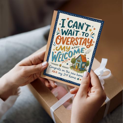 Funny New Home Card, Witty Housewarming Card for Men Women, New Home Congratulations Cards for Friend Sister Brother Coworker - color: New Home