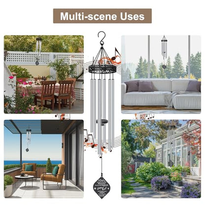 Memorial Gifts for Loss of Dad,32'' Sympathy Wind Chimes Gifts for Loss of Father, Bereavement/Condolence/Remembrance Gift, Windchimes in Memory of Dad - size: F-Silver- Dad