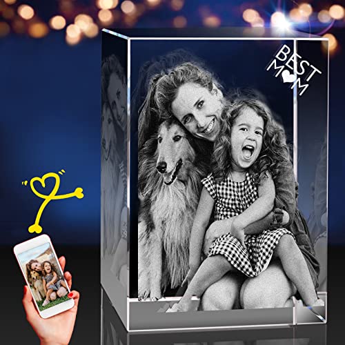 3D Crystal Photo, Personalized Gift, Customized Gifts for Wife, Women, Him, Her, Dad and Mom. Custom Picture Gifts for Mother's Day, Father’s Day, Birthday, Wedding & Anniversary.( (Large, Portrait) - size: Large Portrait