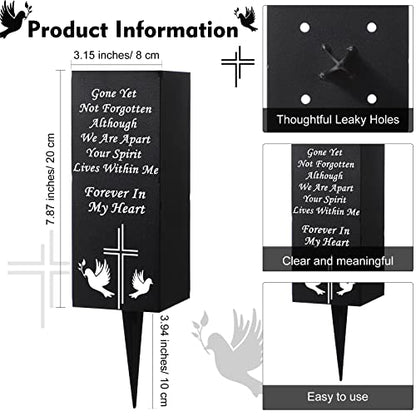 Geosar Cemetery Vases for Grave, Forever in My Heart - style: Forever In My Heart