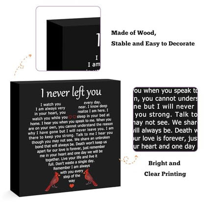 Memorial Sympathy Gifts for Loss of Loved One Bereavement Gift for Loss of Mother Father Husband Memorial Wooden Block Sign Condolence Funeral Remembrance Decoration