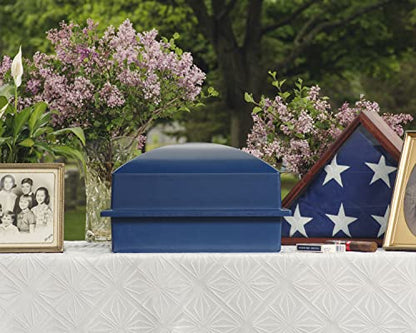 Urn Vault, Regent, Navy with Nameplate - color: Navy with Nameplate, size: Medium
