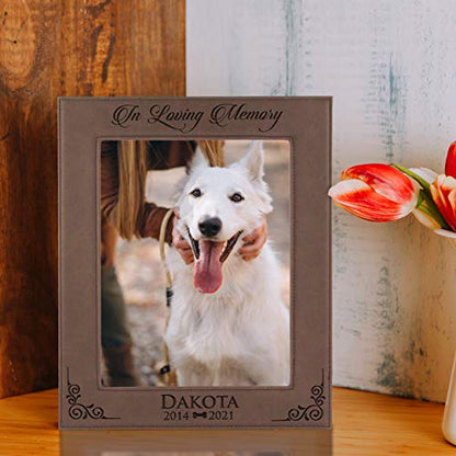 My Personal Memories Custom Personalized Dog Loss Memorial Pet Remembrance Picture Frame (Brown) - color: Brown