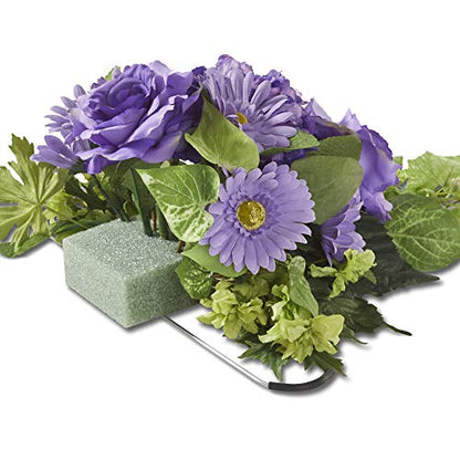 FloraCraft Floral Tombstone Hugger with FloraFōM Green - size: 2.3" x 5.9" x 17.3"