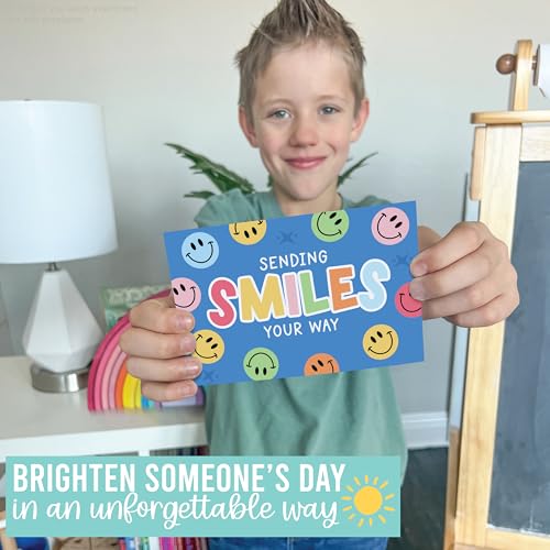 Hadley Designs Thinking of You Cards with Envelopes - 24 Hello Greeting Cards Thinking of You Card for Men & Women Bulk, Blank Encouragement Card for Kids, Just Because Cheerful Encouraging Notecards - style: Colorful Pastel