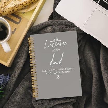 Letters to My Dad Spiral Notebook, Memorial Gifts for Loss of Dad Journal, Sympathy Bereavement Grieving 5.5"x8.3" 164Pages Lined Notebooks College Ruled Gifts for Loss of Father - color: letters dad