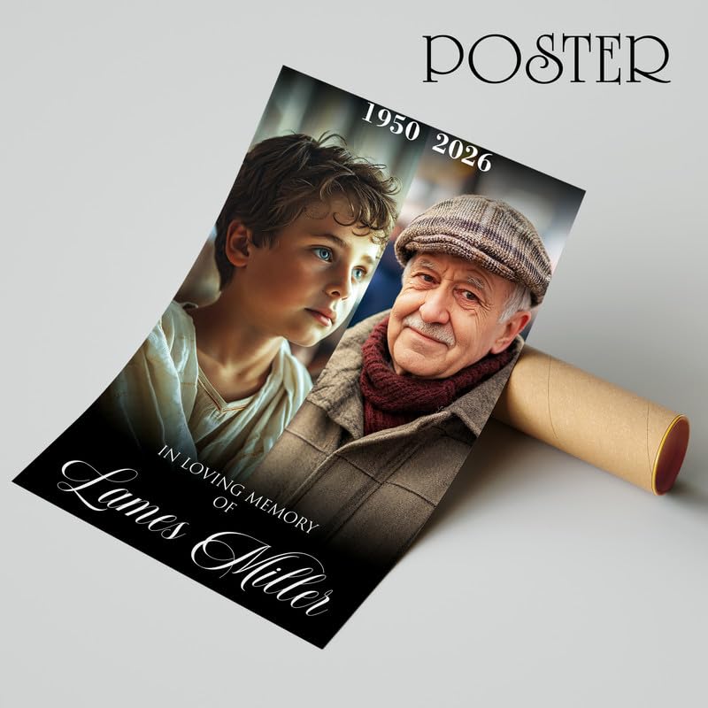 Celebrating the Life Memorial Sign Personalized - Funeral Welcome Sign, Celebration of Life Poster with Picture, Funeral Photo Display Board, In Loving Memory, Forever In Our Hearts Canvas #12 - color: Version #12