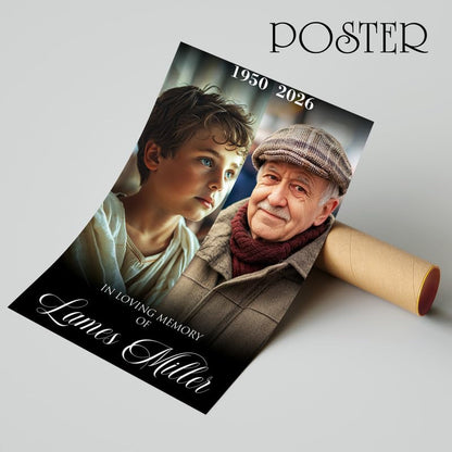 Celebrating the Life Memorial Sign Personalized - Funeral Welcome Sign, Celebration of Life Poster with Picture, Funeral Photo Display Board, In Loving Memory, Forever In Our Hearts Canvas #12 - color: Version #12