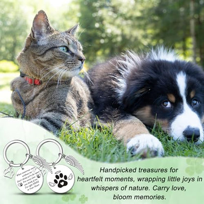 Pet Memorial Gifts for Dogs Cats Pet Memorial Keychain | Loss of Dog Sympathy Gift Dog Passing Away Gifts Cat Loss Sympathy Gift Keychain for Dogs Mom Dad Cat Mom Dad