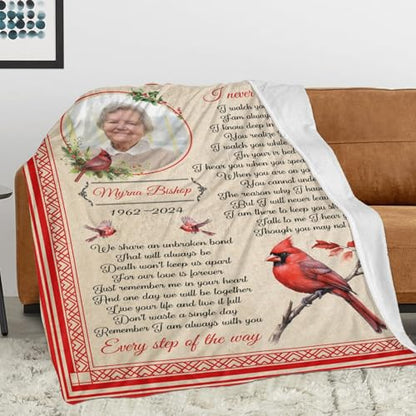 Personalized Memorial Blankets with Photos, in Memory of Loved One Gifts, Sympathy Bereavement Cardinal Blanket for Loss of Mom Dad Grandma Husband Son Daughter - color: New Arrivals-1
