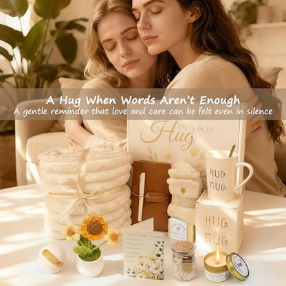 11PCS Sympathy Gift Baskets, Sympathy Gifts for Loss of Loved One, Bereavement Grief Memorial Condolence Gift Basket for Loss,Miscarriage Care Package for Women Hug in a Box Gifts for Loss of Mom Dad