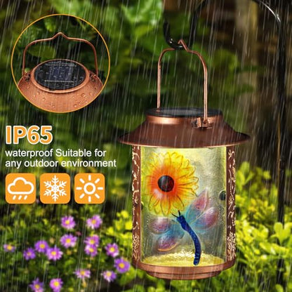 Dragonfly Solar Lanterns Outdoor Waterproof Birthday Gifts for Women Mom - color: a-Dragonfly-1PC