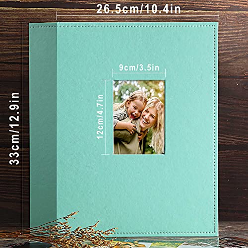 Ywlake Photo Album 4x6 400 Pockets, Leather Photo Albums Holds 400 Vertical Pictures Only Teal - color: Teal, size: 400 Pockets