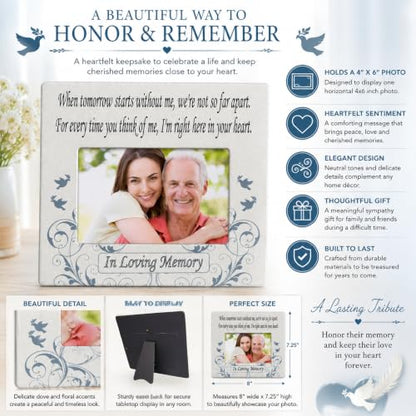 Memorial Picture Frame - Custom - "When Tomorrow Starts Without Me " - Tribute to the Loss of a Loved One - Design Goes with Any Décor - Keepsake Picture Frame - Measures 8" x 7.25" - size: Customized
