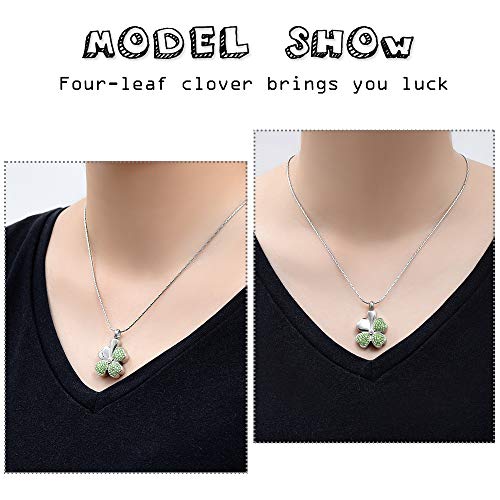 constantlife Cremation Jewelry Memorial Urn Necklace for Ashes Lucky Four-Leaf Clover Design Stainless Steel Pendant Keepsake - color: Customize