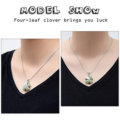 constantlife Cremation Jewelry Memorial Urn Necklace for Ashes Lucky Four-Leaf Clover Design Stainless Steel Pendant Keepsake - color: Customize
