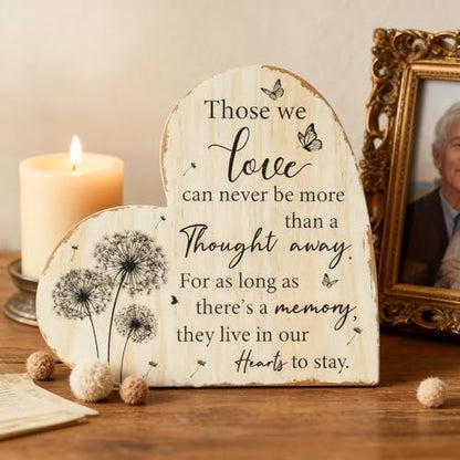 Yookeer Sympathy Gift Memorial Heart Present for Loss of Loved One Bereavement Gift Bereavement Sign Grieving Decorative Plaque for Loss of Deceased Father Mother Son Brother Condolence(Dandelion) - style: Dandelion